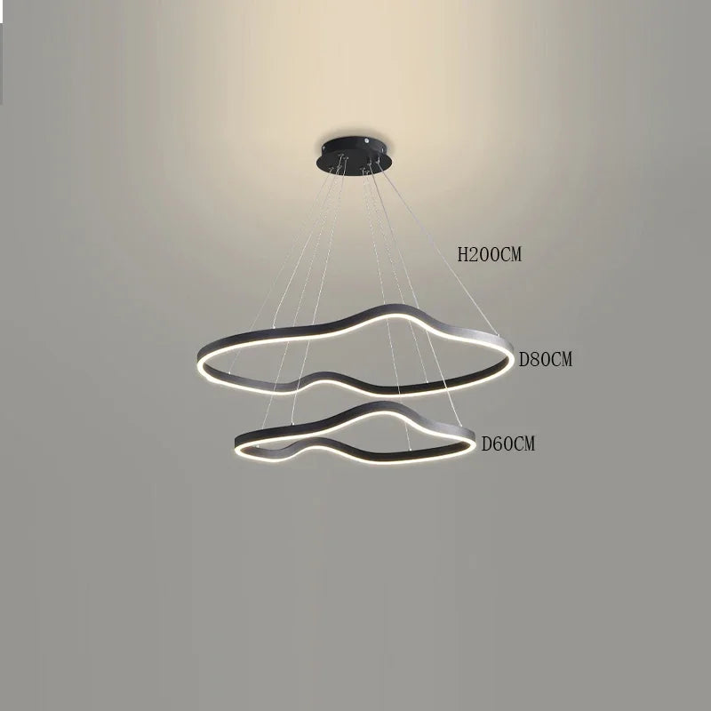 lustre suspension led pour éclairage intérieur moderne