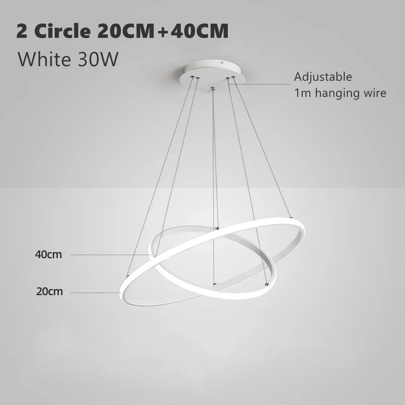 lustre moderne design cercle suspendu pour intérieur élégant