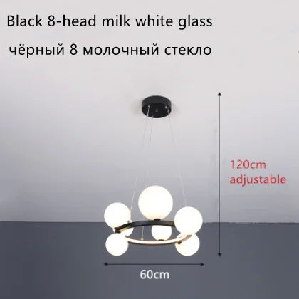 lustre moderne en verre design pour décoration intérieure élégante