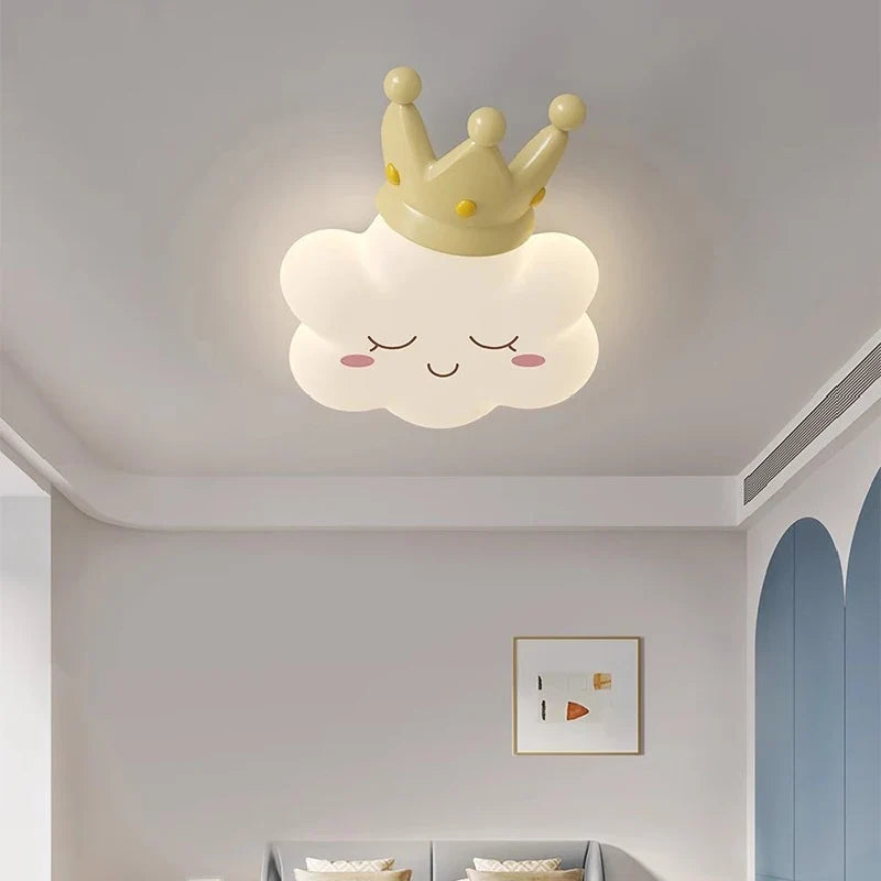 plafonnier nuage rose pour chambre d'enfant romantique et chaleureuse