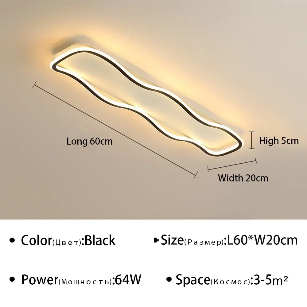 lustre moderne à leds pour décoration intérieure