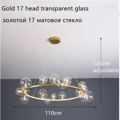 lustre moderne en verre design pour décoration intérieure élégante