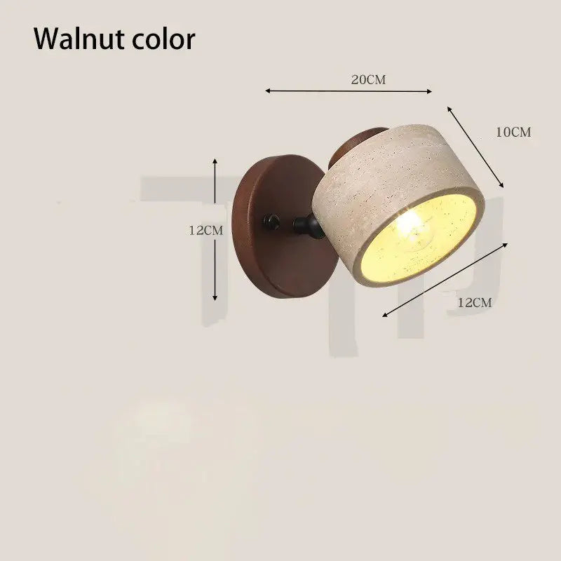 applique murale en pierre de grotte luminaire décoratif rotatif led
