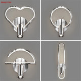 applique murale à led moderne en chrome pour intérieur design