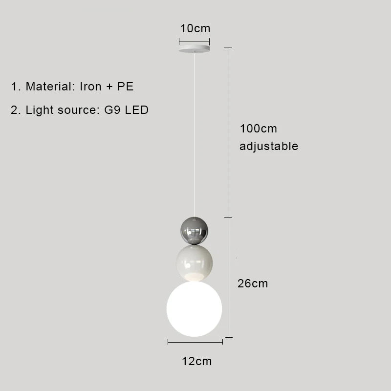 lampe led suspendue design nordique moderne luminaire décoratif d'intérieur