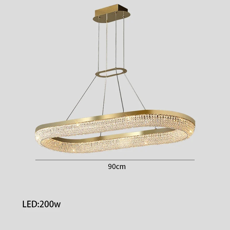 lustre de luxe led rond design moderne 	 pour intérieur