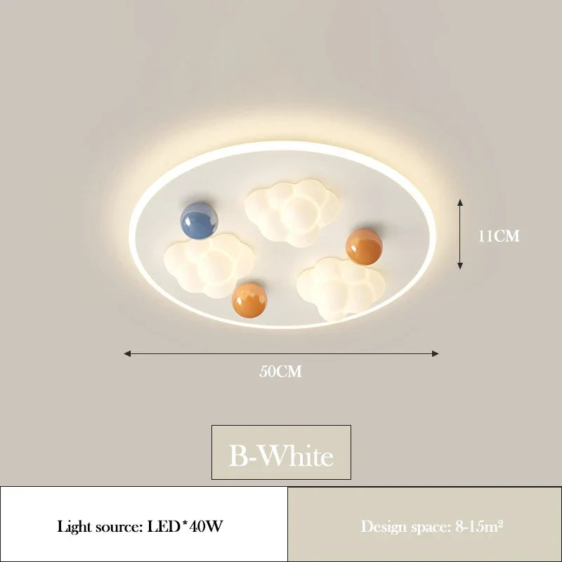plafonnier nuage style crème pour chambre enfant moderne et chaleureux
