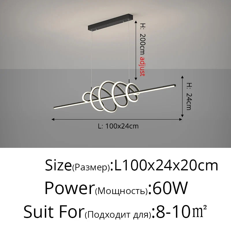 lustre moderne en led pour un éclairage élégant intérieur