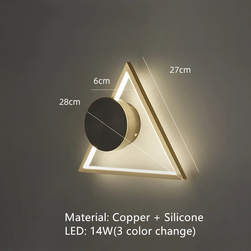 applique murale led en laiton style art déco pour intérieur moderne