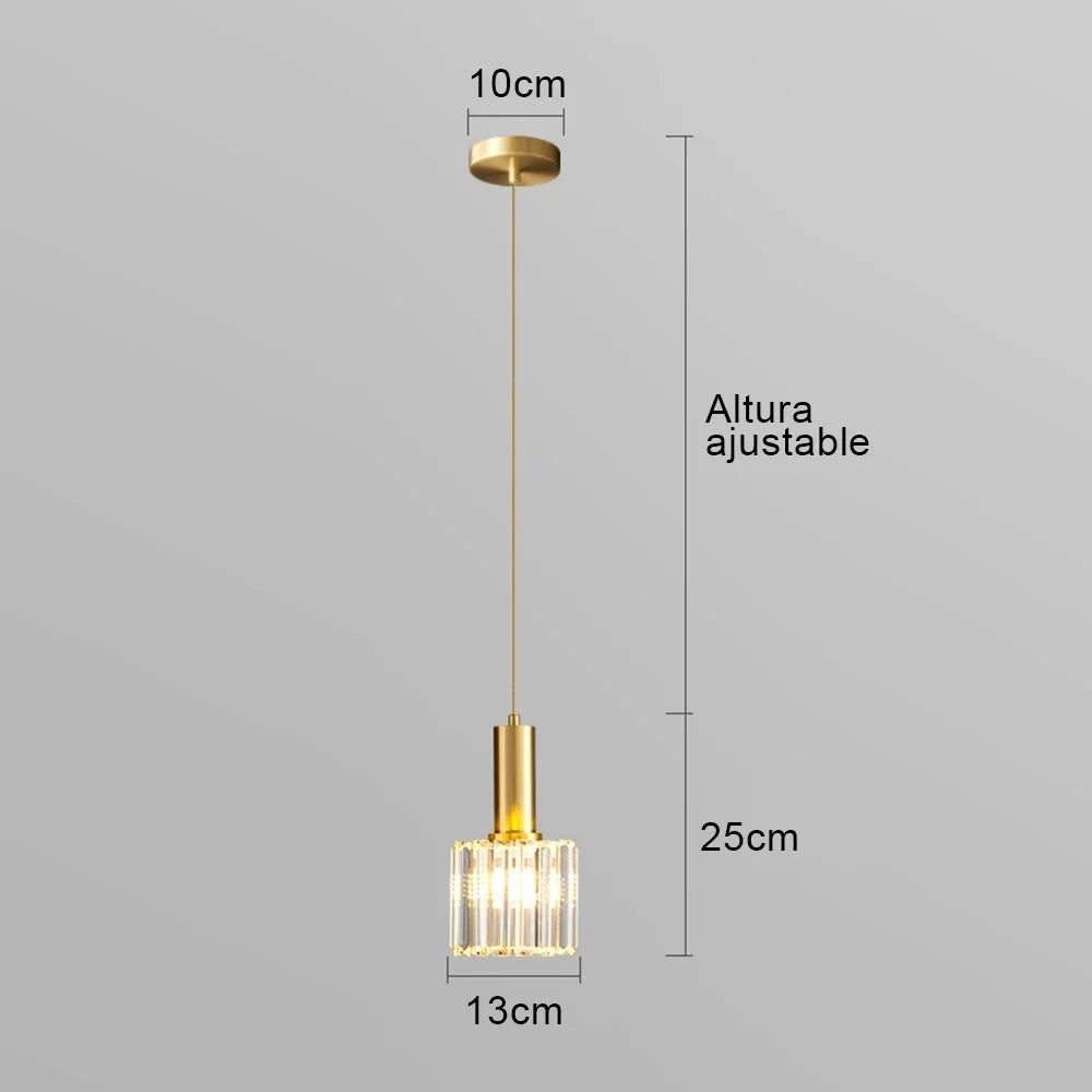 suspension en cristal design moderne pour éclairage intérieur réglable