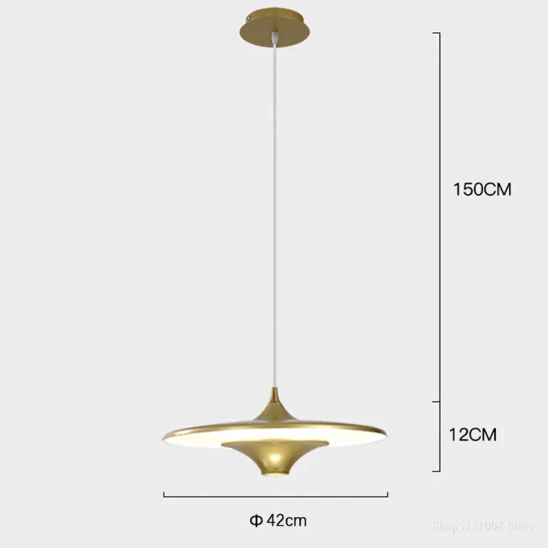 suspension design simple soucoupe volante led intérieur