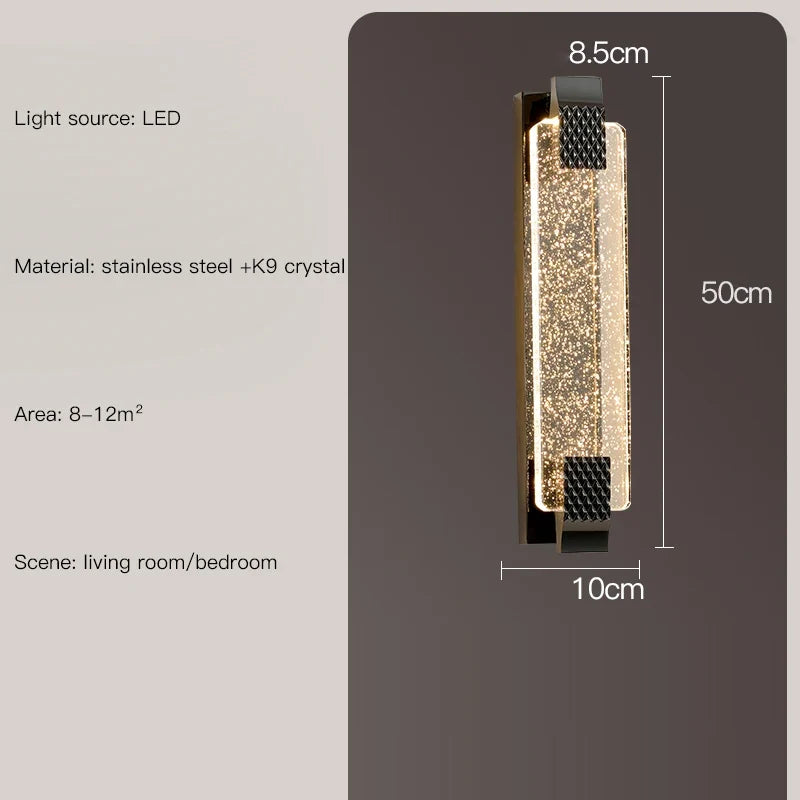 applique murale luxe nordique en cristal moderne éclairage décoratif