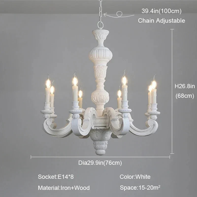 lustre en bois sculpté et verre de murano rétro élégant