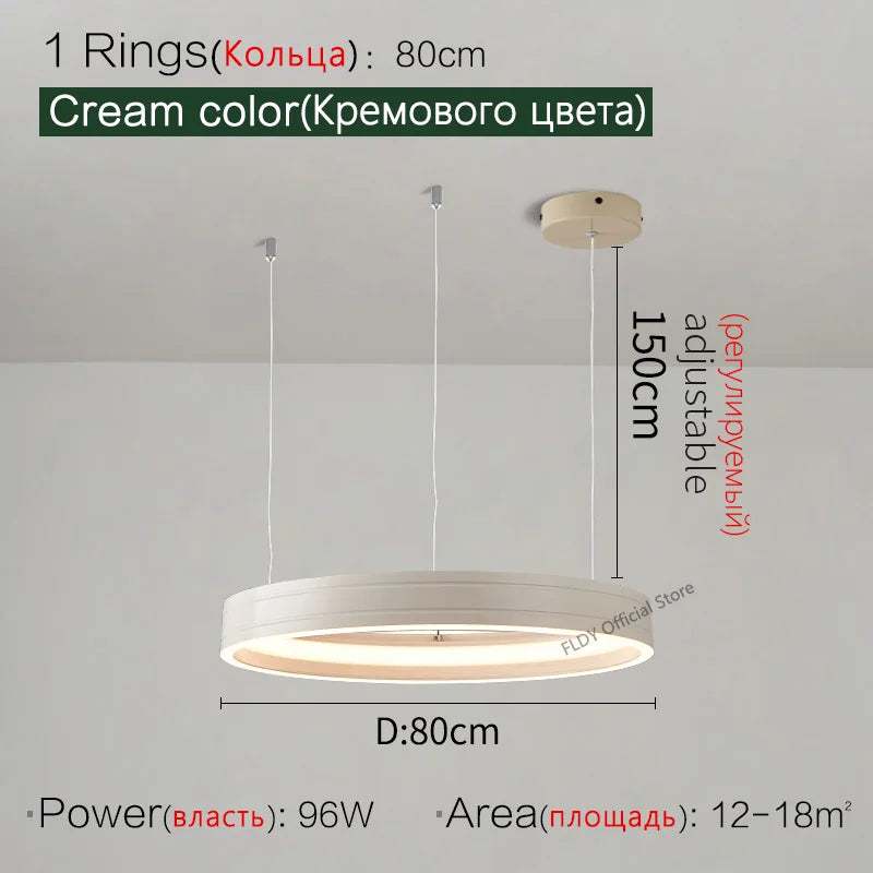 lustre moderne nordique éclairage suspension lampe ronde plafonnier