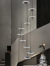 lustre nordique suspendu créatif en acrylique doré à led