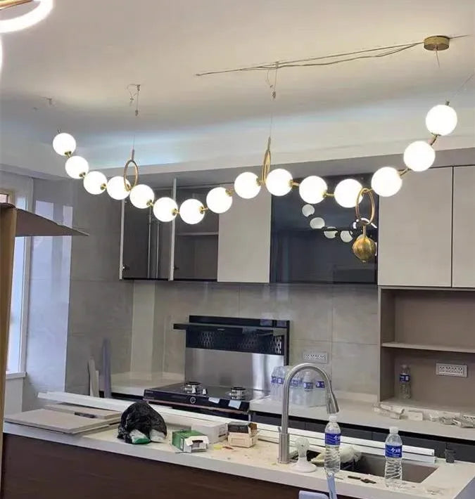 lustre nordique led acrylique pour décoration de maison