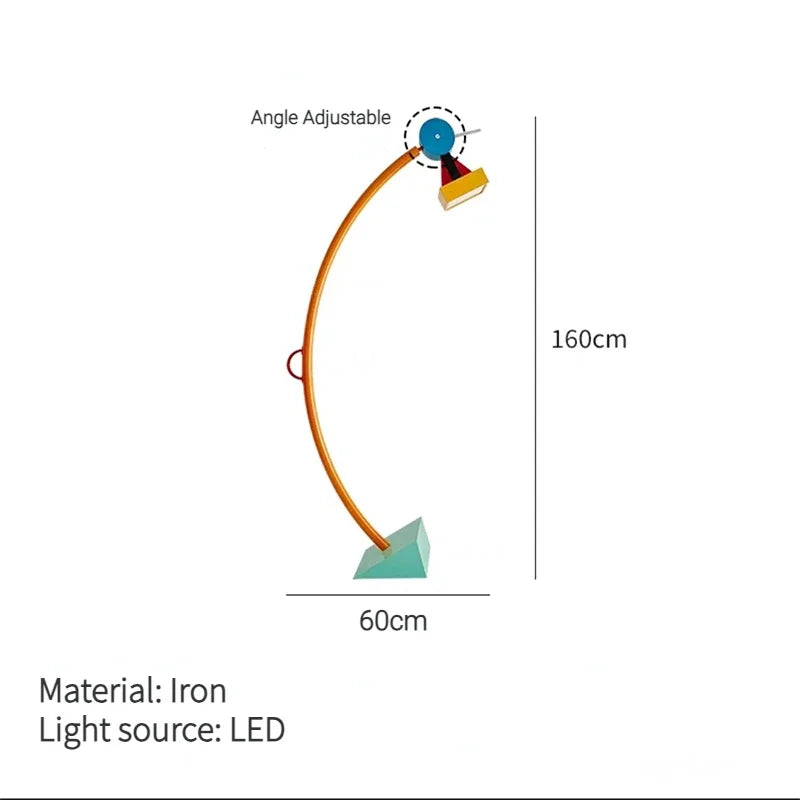 Novel Artistic Design LED Floor Lamp, Creative Color Building Blocks, Living Room Children's Room Station Light Angle Adjustable