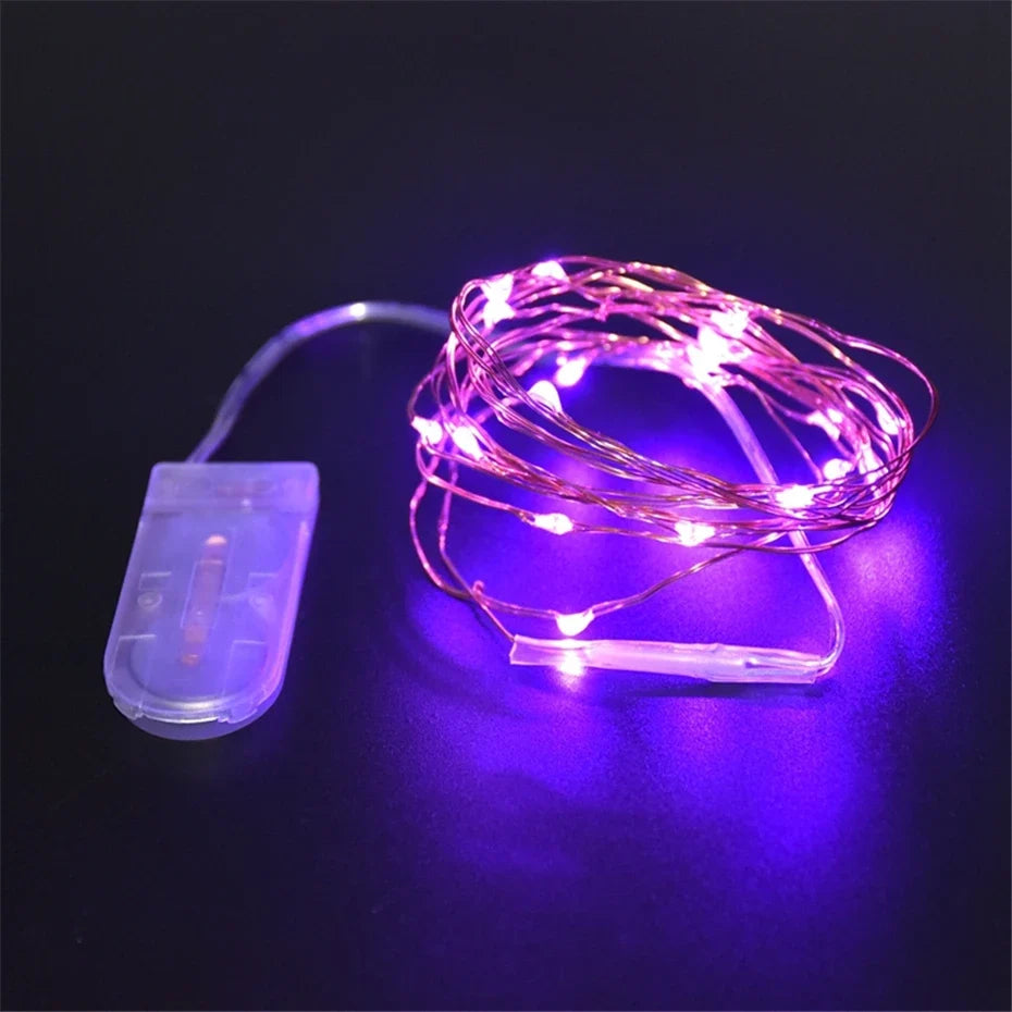 guirlande lumineuse led en fil de cuivre pour décorations de fête