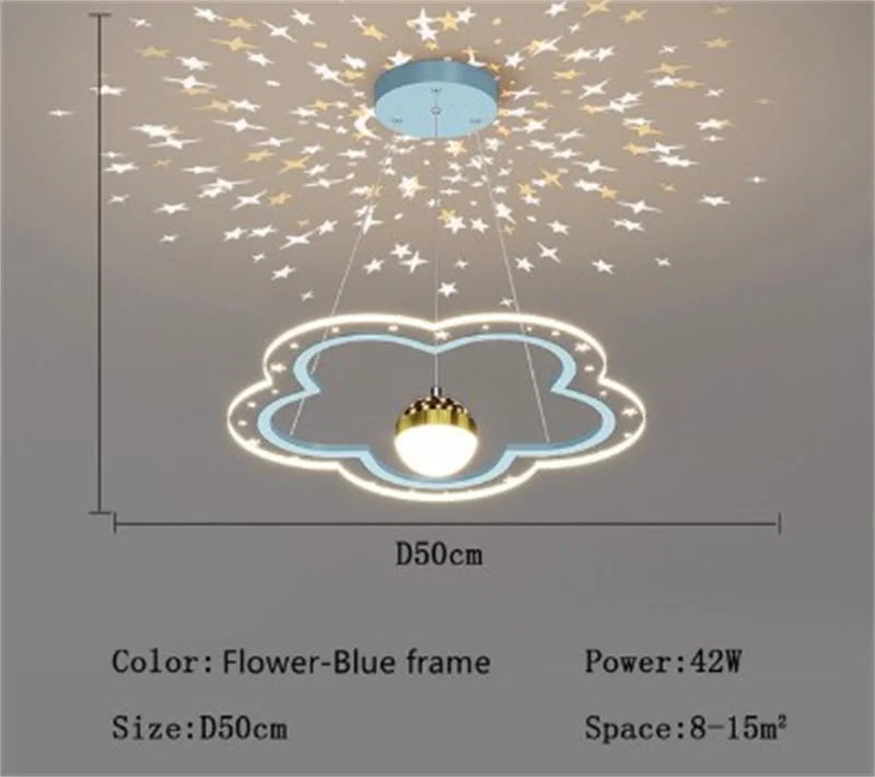 lustre moderne en forme d'étoile pour chambre d'enfant décorative