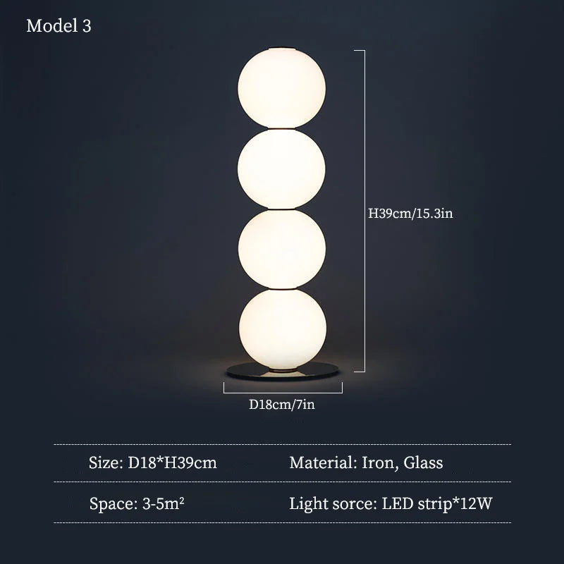 lampadaire en verre design éclairage moderne pour intérieur décoratif