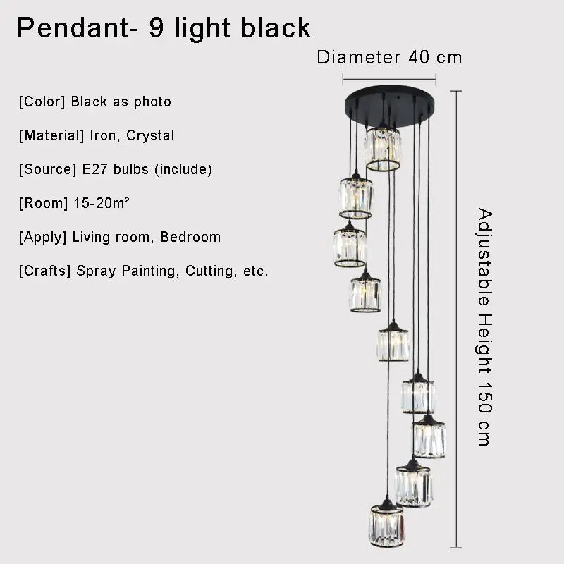 lustre en cristal moderne pour un éclairage intérieur élégant
