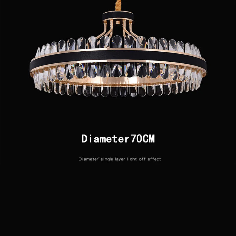 lustre moderne en cristal led winfordo pour décoration intérieure