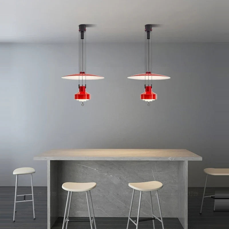 lustre italien flexible en aluminium avec leds dimmables