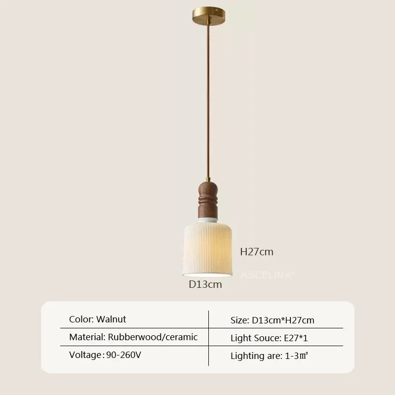 lustre nordique en bois massif pour décoration intérieure