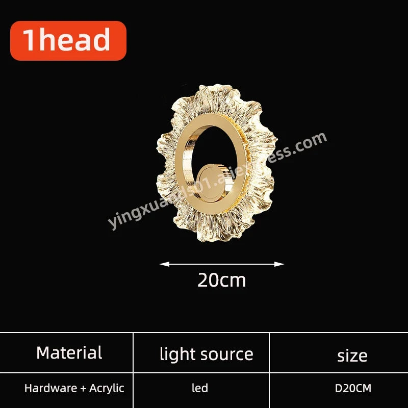 applique murale led tournesol design intérieur moderne minimaliste