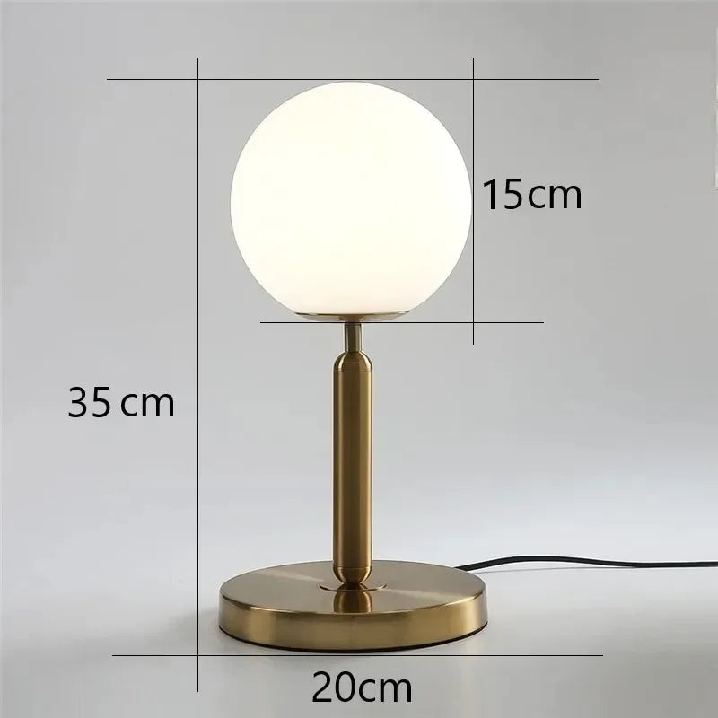 lampe de bureau moderne en verre pour décoration intérieure