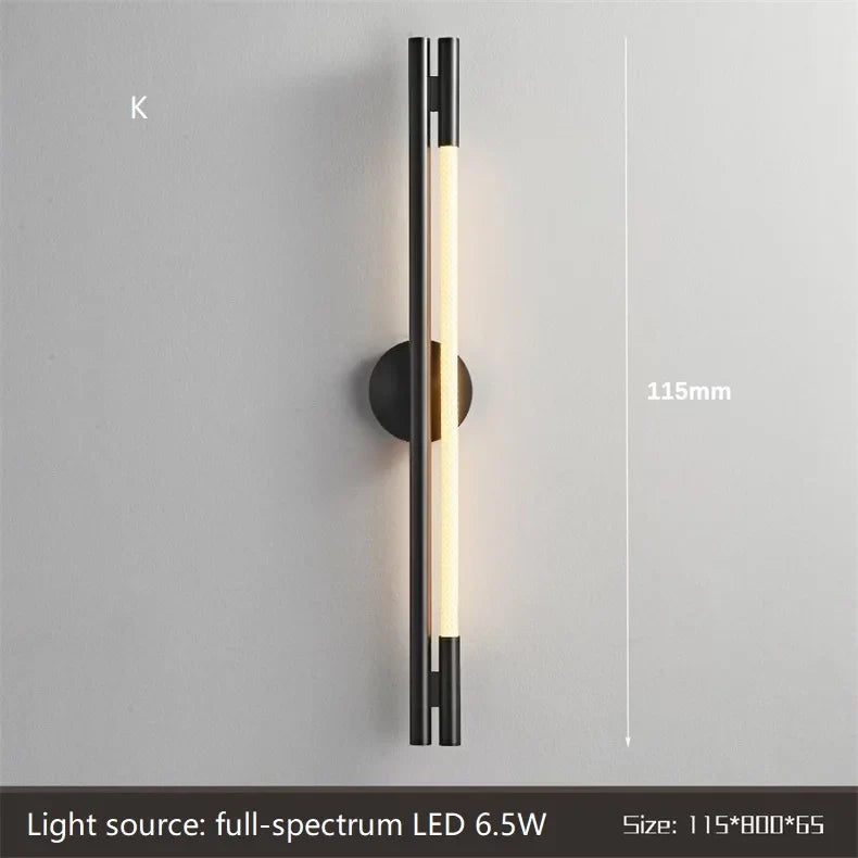 applique murale led minimaliste en fibre tissée en silicone souple