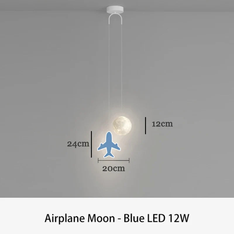 suspension led design dessin animé pour chambre d'enfant