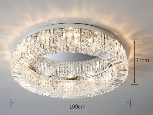 lustre en cristal moderne doré argenté à led pour décoration intérieure