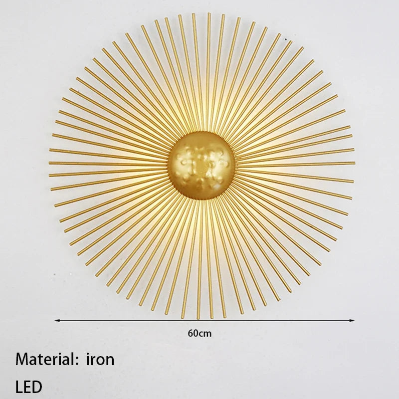 applique murale soleil led déco pour hôtel boutique