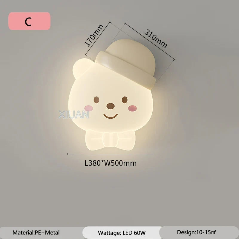 plafonnier adorable bonnet de nuit pour chambre d'enfant décorative