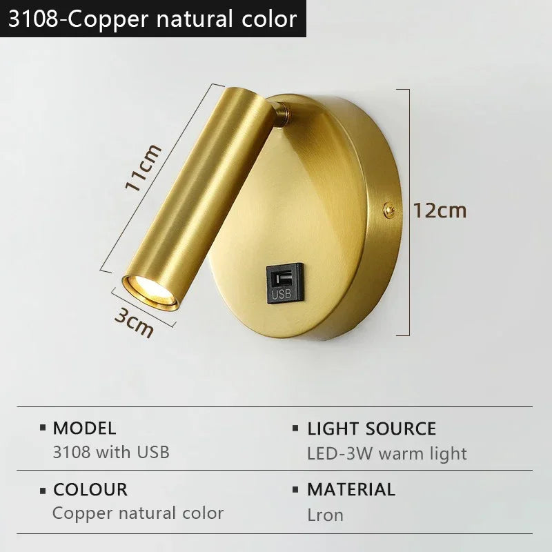applique murale led pliable avec réglage rotatif design moderne