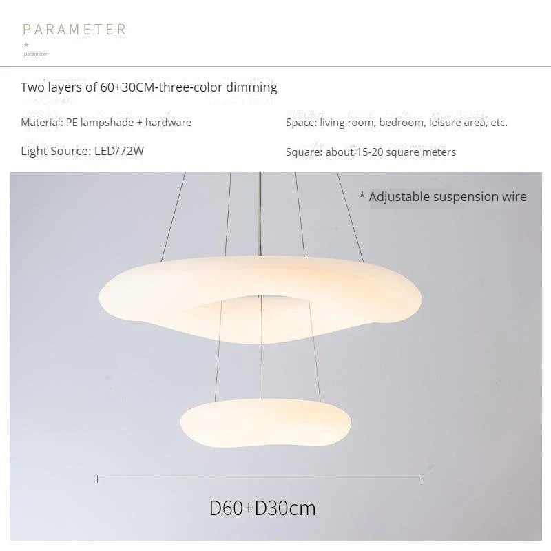 lustre moderne nordique nuage led décoration suspendue