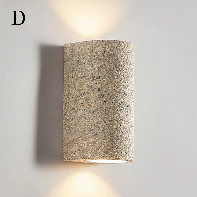 applique murale led wabi-sabi japonais rétro en ciment