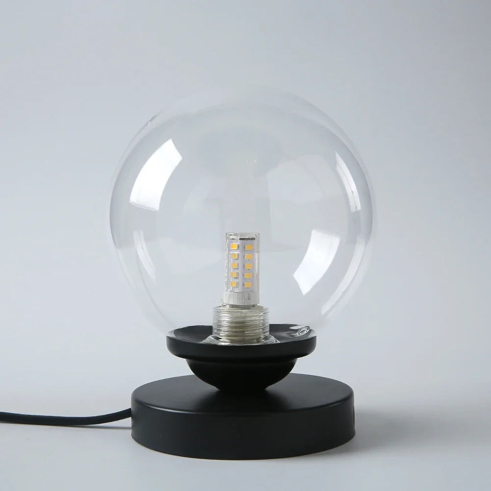 LED lampe de lecture lampes de Table boule de verre doré de bureau
