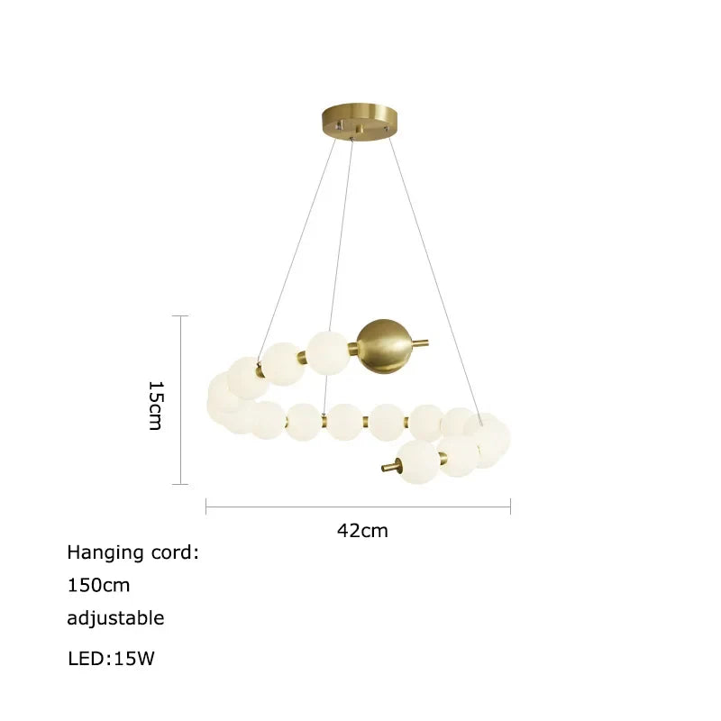 lustre led funky doré argenté pour éclairage intérieur décoratif