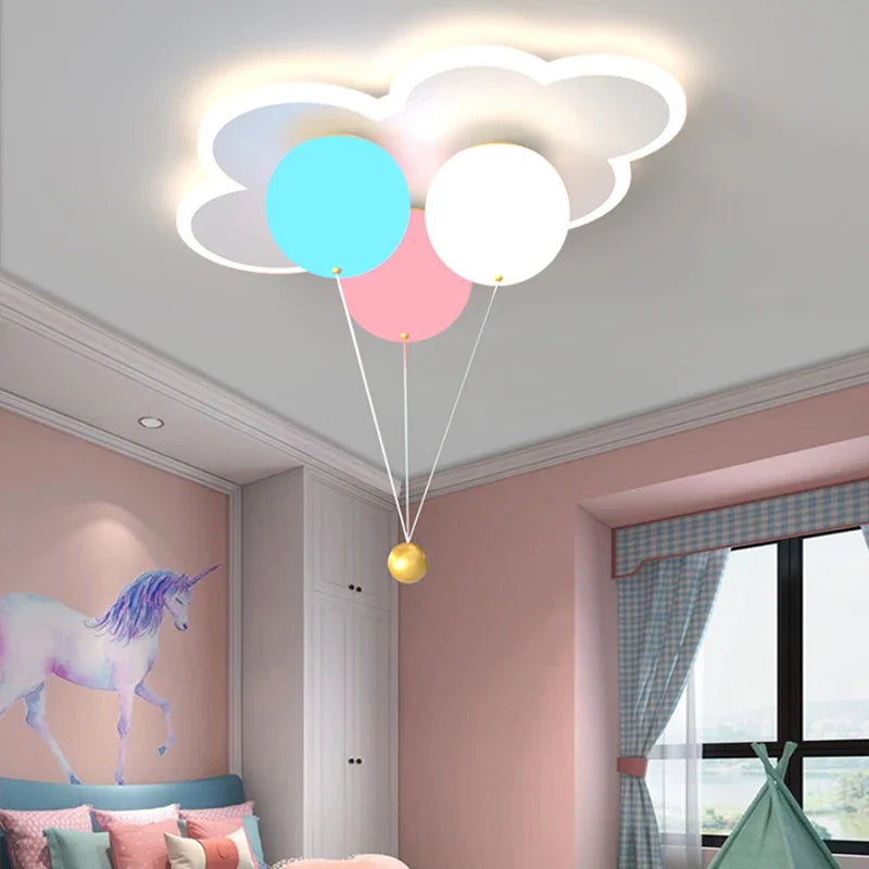 lustre kawaii pour enfants en acrylique avec télécommande