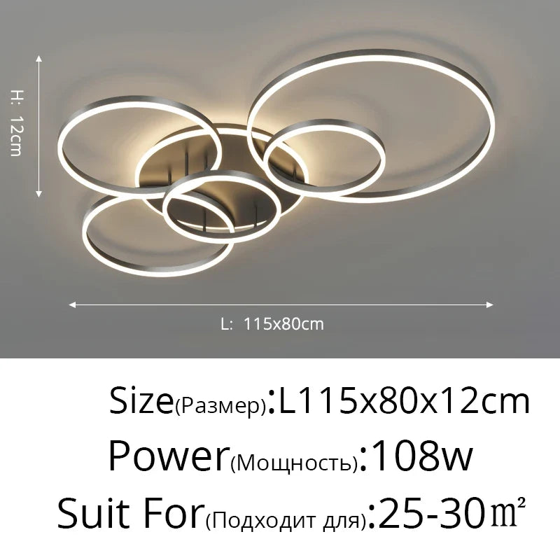 lustre led moderne minimaliste à intensité variable pour éclairage intérieur