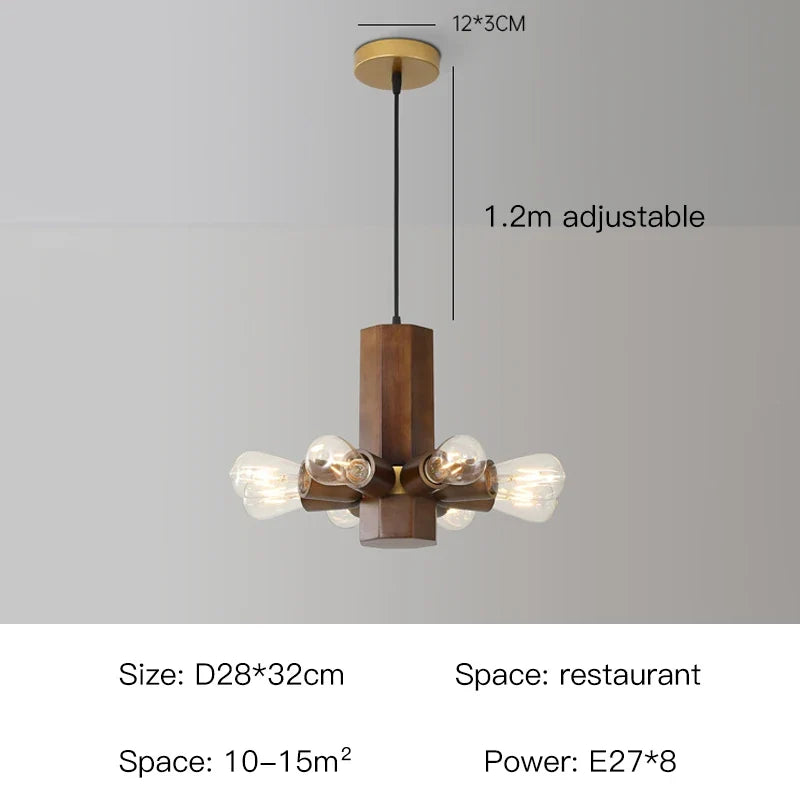 suspension nordique en bois pour décoration intérieure élégante