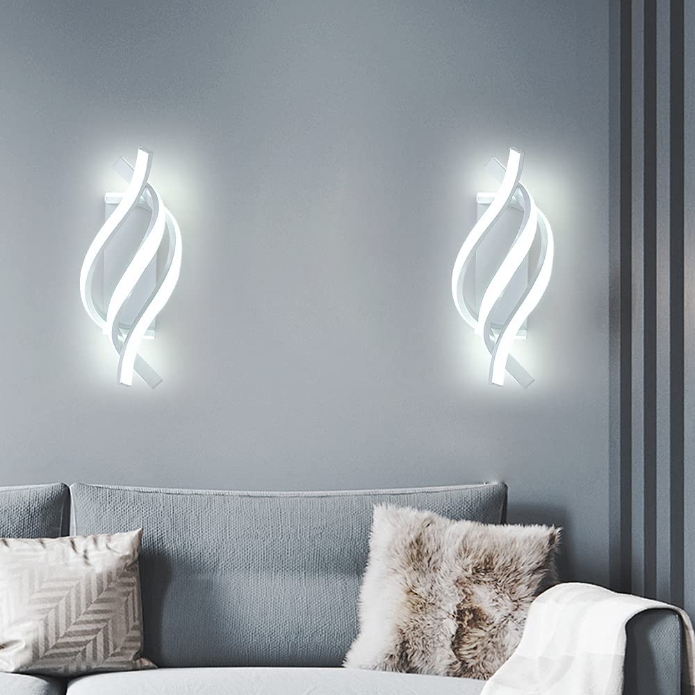 Applique murale design LED en spirale d'aluminium Psalm