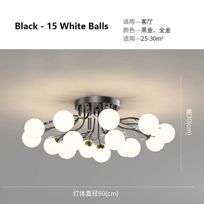 lustre led moderne en fer pour loft élégant