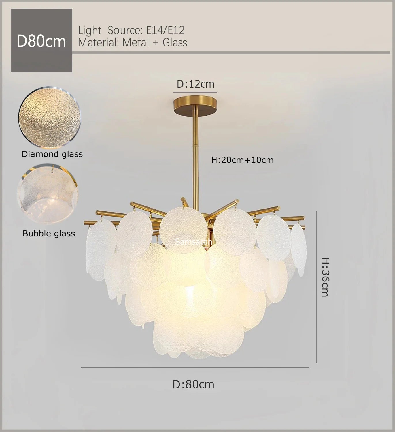 lustre en verre de luxe pour décoration intérieure élégante
