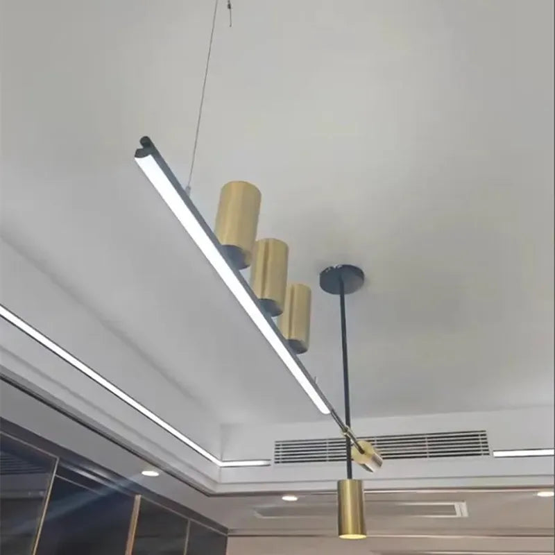 suspension led style nordique longue pour table cuisine bar