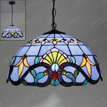 suspension tiffany en verre décorative style nordique paon faite à la main