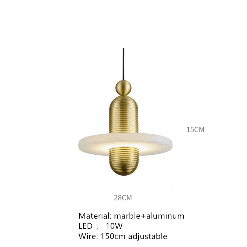 lustre en marbre naturel design nordique pour intérieur élégant