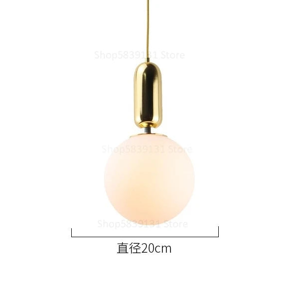 boule de verre moderne suspension lumières led éclairage intérieur décoratif